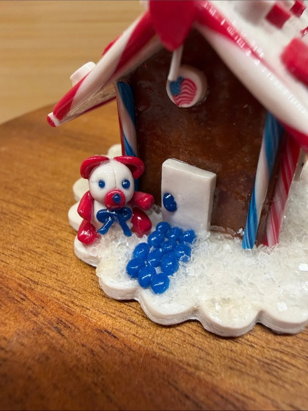 Vintage handmade Post Office Christmas Ornament